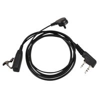 KAC-0625 2 Earbud tabung akustik udara kumparan kawat dengan mikrofon PTT cocok untuk TK-2107 TK-3107 TK-3207 TK-2207 TK-3307 dll. Radio