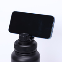 Bouteille d'eau isotherme en acier inoxydable à double paroi magnétique Magsafe personnalisée de 1000 ml (32 oz) avec support pour téléphone