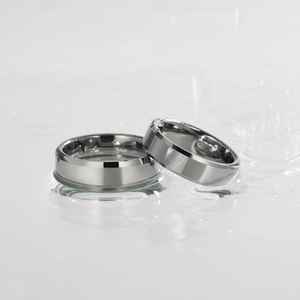Anillos de Tungsteno de 6MM y 8MM con Borde Biselado y Acabado Pulido de OAHLAN, Joyería de Moda, Ajuste Cómodo, para Mujeres y Hombres, Anillos de Boda y Compromiso - Product Image 2