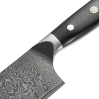 Outils de cuisine professionnels 5 pièces manche G10 acier damas ensemble de couteaux de cuisine