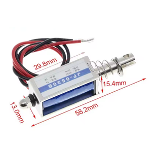 แม่เหล็กไฟฟ้าแบบดึงและดัน รุ่น JF-0530B DC 6V 12V 24V แบบโครงเปิด แรงดึง 5N ระยะเคลื่อนที่ 10 มม. โซลินอยด์แบบเส้นตรง - Product Image 2