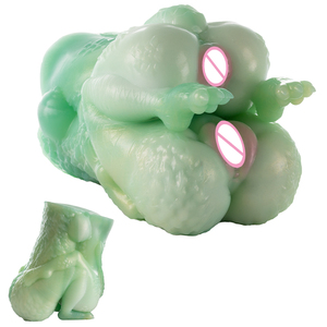 Masturbador Masculino de Silicona Suave con Doble Canal y Sensación Envolvente, Modelo 2026, Superventas, Diseño de Fantasía con Pelo y Forma de Glúteos - Product Image 1