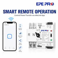 Interruptor de Transferencia Automática Inteligente WiFi EP2PC-125 2P 125A Monofásico de Doble Alimentación ATS para Energía Eléctrica Urbana y Generador