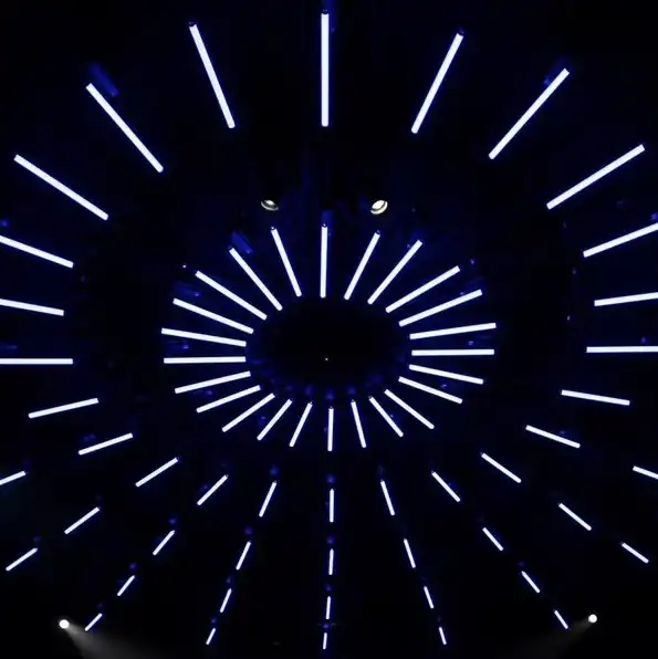 Dmx led çubuk vinç motoru asılı floresan lamba 3d etkisi gece kulübü sahne matris led