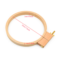 Super fort 1 pouce 24mm d'épaisseur réglable tricot bricolage vis en métal cercle en bois de hêtre point de croix jouet cerceaux anneau broderie cerceau