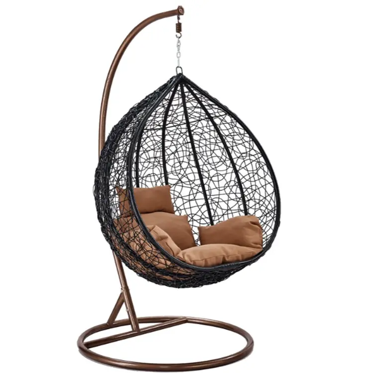 Outdoor Hanging Egg Chair Schaukel mit Stand Gartenmöbel