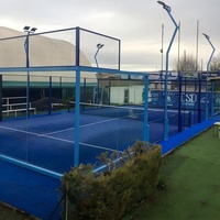 QJIN Lapangan Padel Desain Panoramic Klasik Terlaris Lapangan Padel Standar Kaca Berkualitas Tinggi Harga Pabrik Langsung Pemasok