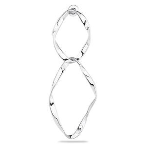 Orecchini a Clip Geometrici Trendy in Lega di Zinco Placcata Oro Bianco, Gioielli Unisex alla Moda, Design di Orecchini Statement - Product Image 1