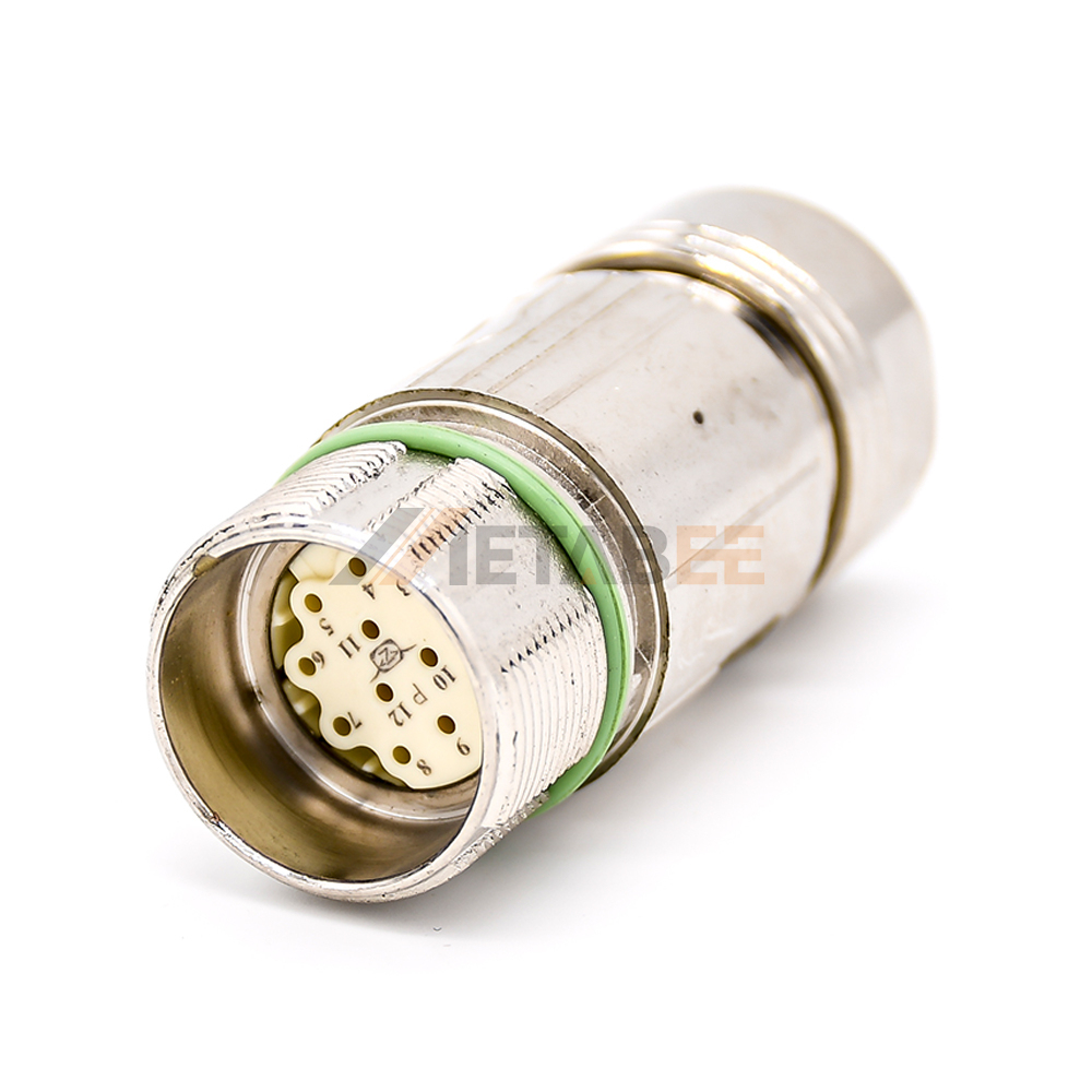 Female Plug Straight Metal Shell Connector