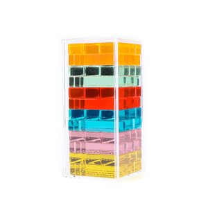 EDUSense-Puzzle Montessori multi-couleurs, blocs de construction en acrylique de grande taille, cubes en <span class=keywords><strong>plastique</strong></span>, ensemble haut - Product Image 5