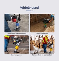 Compacteur vibrant autoporté avec moteur à essence 6,5 CV pour la construction routière et le compactage des sols