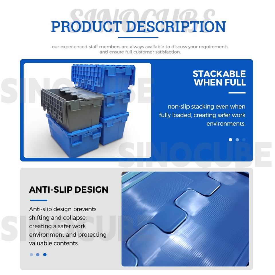 Sinocube Eco-Friendly Solid Industrial Plastic Containers Crates ...