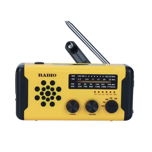 Radio Solar de Emergencia Impermeable AM FM DAB NOAA WB con Manivela, Dinamo, Banco de Energía de 1200mAh, Linterna, IPX4, SOS, Supervivencia al Aire Libre - Product Image 1