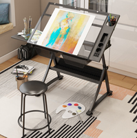 Table de Dessin et de Conception Moderne en Verre à Angle Réglable pour Écoles, Hôtels, Bureaux et Étudiants – Taille Personnalisée – Vente en Gros