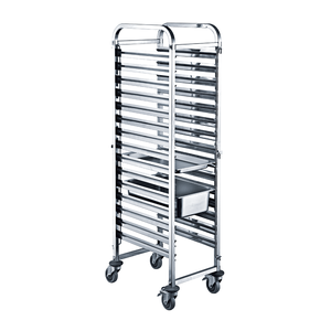 รถเข็นสแตนเลส15ชั้น15ชั้น1/1 GN ถาดดึงอาหารรถเข็นกระทะ GN สำหรับร้านอาหาร - Product Image 1