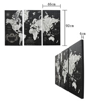Rongcywind — sculpture sur bois Vintage, carte du monde, image d'art murale, modèles pour décoration de la maison