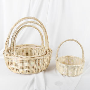 Портативная корзина для хранения овощей и фруктов из ротанга - Product Image 3