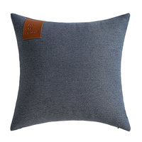 Housse de coussin carrée en chenille unie tissée à la main pour salon, 60*60cm, douce, pour canapé