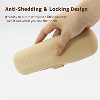 Brosse souple de grande capacité avec logo personnalisé pochette à cosmétiques sac de pinceaux de maquillage avec poignée de voyage en silicone