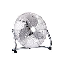 Ventilateur de sol industriel à 3 vitesses, corps en fer, refroidissement par air, électrique, métallique, angle réglable mécaniquement, 3 pales, diamètre de la pale de 6,9 pouces