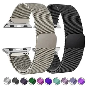 <span class=keywords><strong>Correa</strong></span> <span class=keywords><strong>Milanesa</strong></span> para <span class=keywords><strong>Apple</strong></span> <span class=keywords><strong>Watch</strong></span> de 40mm-49mm con Cierre Magnético para las Series 11/10/9/SE/7/8/Ultra3/2 - Product Image 1