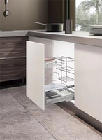 Organisateur de tiroir coulissant Tuonuosen pour cuisine, support de vaisselle durable et facile à nettoyer, étagère à épices pour armoire de cuisine