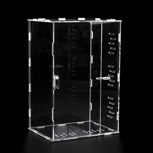 Clear Acrylic Climbing Pet Plexiglass Feeding Box Rectangle House Tarantula Enclosure Cage Acrylic Reptile Plastic Breeding Box