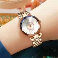 Montre-bracelet de luxe en acier inoxydable, vente en gros, diamant brillant, Quartz, mode, montre-bracelet étanche pour femmes dames