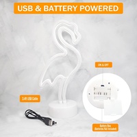 Enseigne lumineuse LED Néon Flamant rose pour la décoration de chambre à coucher et de chambre de fille