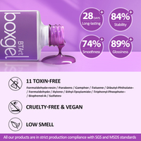Btartbox esmalte de unha de alta qualidade, ecológico, longa duração, 6 cores, esmalte uv gel com carimbo francês