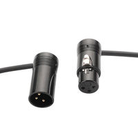 Câbles de connecteur de prise XLR à Angle droit rotatifs en or à profil bas professionnel à 3 broches pour carte de mélangeur de Studio d'enregistrement Audio