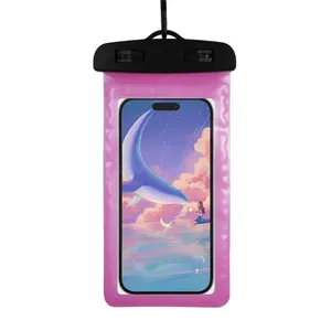 Popüler açık eko pu su geçirmez telefon çantası su geçirmez cep telefonu kuru çanta özel Logo ile Android Huawei ve Iphone için