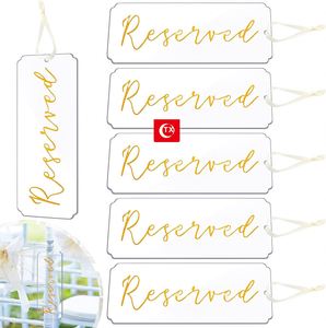 Custom Logo. Size Acrylic Wedding Party Sign Chair <b>Hanging</b> Hotel Restaurant Office Meeting <b>Seat</b> Reserved Sign - Product Image 1