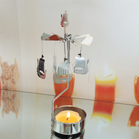 Bougie de carrousel de décoration personnalisée, porte-bougies rotatif de bateau de Pirate pour cadeau de noël