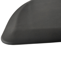 Grand tapis de salon semi-circulaire anti-fatigue tapis de chaise de barbier noir stations de salon tapis de chaise en caoutchouc PVC