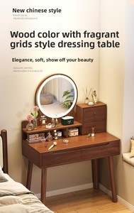 Petite armoire de maquillage en bois pour chambre à coucher ou <span class=keywords><strong>maison</strong></span> de location Table à ongles polyvalente pour intérieur et extérieur Coiffeuse pour centre commercial - Product Image 6