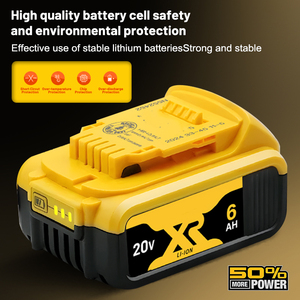 <span class=keywords><strong>Batería</strong></span> de Litio de Alta Calidad de <span class=keywords><strong>20V</strong></span> XR <span class=keywords><strong>Dewalt</strong></span> de hasta <span class=keywords><strong>6Ah</strong></span>, Compatible con DCB206, Recargable, para Herramientas Eléctricas Inalámbricas de <span class=keywords><strong>20V</strong></span> - Product Image 6