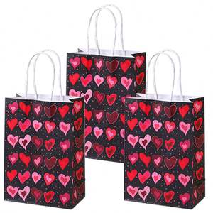 ถุงของขวัญกระดาษคราฟท์รูปหัวใจจากโรงงานโดยตรง สำหรับงานแต่งงานและงานปาร์ตี้ เป็นมิตรกับสิ่งแวดล้อม พร้อมหูหิ้วใช้งานสะดวก - Product Image 3