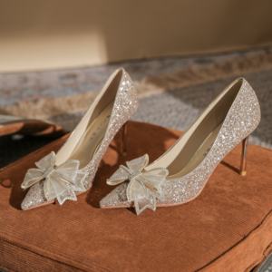 รองเท้าส้นสูงสำหรับงานเลี้ยงฤดูร้อนสำหรับผู้หญิง ดีไซน์ทันสมัย หนังแท้ หัวแหลมเล็ก ส้นเข็มสูงพิเศษ กันลื่น - Product Image 2