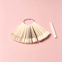 50 pièces de palettes de présentation transparentes naturelles pour faux ongles, nuancier de couleurs pour vernis à ongles acrylique DIY, pour l'affichage des couleurs en salon et la démonstration artistique