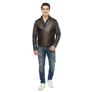 2026 Best Selling Products <b>Long</b> Sleeves <b>Men</b> Leather <b>Jacket</b> High Quality Style <b>Men</b> Leather winter <b>jacket</b> For Mans - Product Image 1