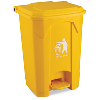 Poubelle à pédale en plastique multicolore avec couvercle, poubelle de tri à commande au pied pour la classification des déchets à la maison, au bureau et à l'école