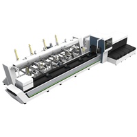 Découpeuse laser personnalisée de tuyau de biseau de coupeur de laser de fibre de commande numérique par ordinateur de tôle d'OEM 1500x3000 Ipg1500w avec la tête 3d de cinq-axe