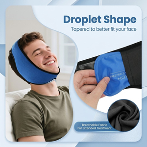 Compresse de glace personnalisée pour les dents de sagesse avec 4 packs de gel réutilisables chaud/froid pour la mâchoire, le cou, la tête et la chirurgie faciale - Product Image 2