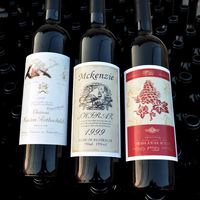 Etiquetas de Botella de Vino Impermeables de Alta Calidad Personalizadas de Fábrica, Rollo de Etiquetas Adhesivas Impresas Resistentes a 3 Factores