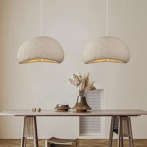 Lámpara de Techo Estilo Japonés Wabi-Sabi Color Crema, Lámpara de Barra Minimalista Nórdica, Lámpara de Diseño Original para Sala de Estar - Product Image 3
