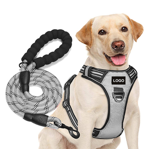 Özel köpek koşum hiçbir çekme özel üretici ayarlanabilir Pet koşum ve tasma takım köpek koşum Set özel Logo lüks tasarım - Product Image 2