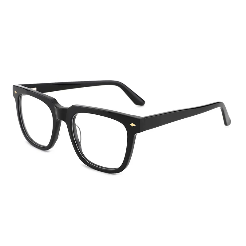 Glasses Supplier Square Acetate Eyeglasses Optical Eyeglasses Classic Transparent Eyeglasses Frames High Quality Eyewear With Logo