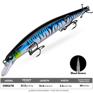 Leurre de pêche dur en plastique avec revêtement laser bionique, 16,8 cm, 24,8 g, 6 couleurs - Product Image 3
