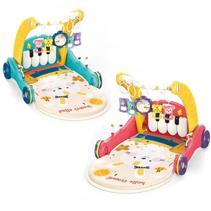 Poussette éducative multifonctionnelle Poussette Jouet pour bébé assis à debout Activité 2 en 1 Musique pour bébé Push Walker Jouets pour bébé - Product Image 1
